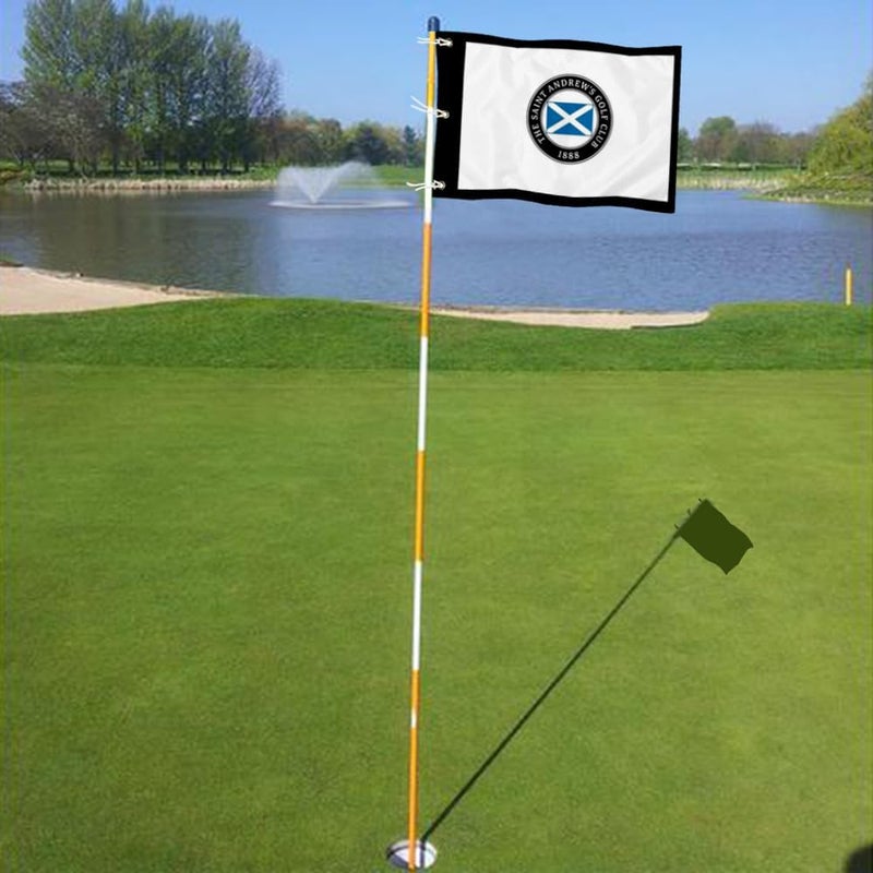 2BUT Saint Andrews Golf Club Golf Pin USGA Flag Practic Putting Green Golf Flag For Backyard Garden Double-Sewn 600D Nylon Miniature Pin Flag (20"x13" Grommet) - Image 4